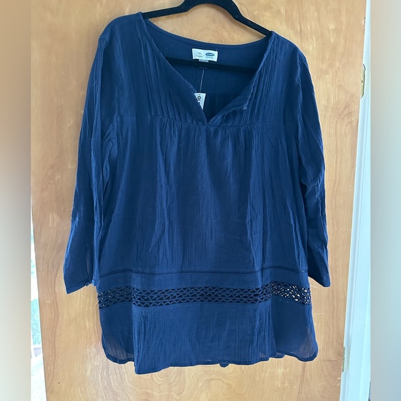 Old Navy, lace, gauze, embroidered tunic, size large, NWT - Picture 8 of 8